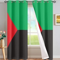 Rideau occultant thermique en polyester recyclable avec motif drapeau national de la Martinique pour la maison et le salon