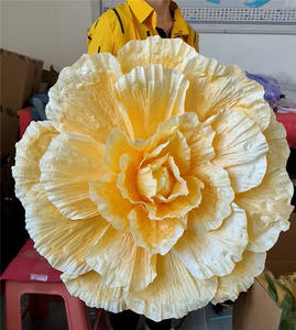 Tête de fleur géante en velours artificiel, décoration florale pour les événements de mariage - Product Image 4