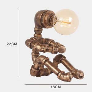 Lampe de table/bureau LED style <span class=keywords><strong>steampunk</strong></span> vintage en fonte, décorations, cadeaux d'anniversaire et du Nouvel An - Product Image 4