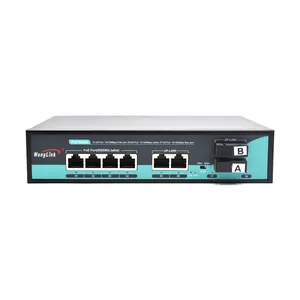 Wanglink 10/100Mbps 4 Poort Poe Switch + 2 Uplink Poort + 2 100base-fx Fiber Poorten Smart Poe Switch Support Watchdog Functie