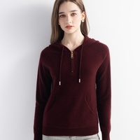 Pulls blancs à demi-zip en laine pour femme, à manches longues, chauds et confortables
