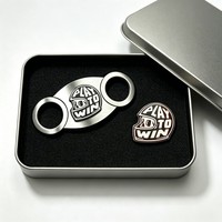 Coupe-cigares personnalisé avec logo, briquet en acier Damas pour L9Go, ensemble coupe-cigares avec support et marqueur de balle de golf