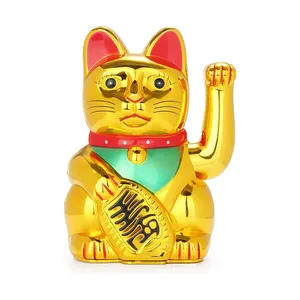 陶瓷日本黄金幸运猫Maneki Neko雕像雕像