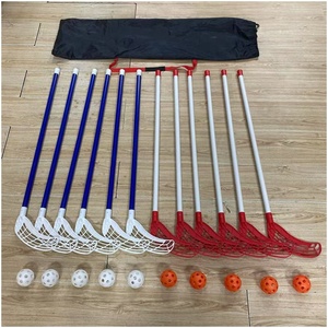 Palos de <span class=keywords><strong>Floorball</strong></span> Educativos para Niños, PVC/PP/ABS, Certificación ASTM, Longitud de Eje Personalizable, Rojos, Diámetro Exterior de 23/26 mm - Product Image 1