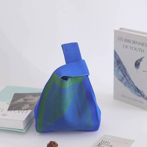 Bolso de Mano de Diseño Moderno para Mujer, con Patrón de Rayas, para Viajes y Compras, Tejido - Product Image 5