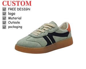 <span class=keywords><strong>Zapatillas</strong></span> Casuales Retro de Gamuza Personalizadas OEM ODM para <span class=keywords><strong>Mujer</strong></span>, <span class=keywords><strong>Zapatillas</strong></span> de Skate de Moda con Suela de Goma de Caña Baja, Zapatos para Caminar de Marca Privada - Product Image 1