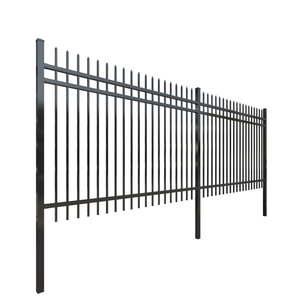 Nueva valla <span class=keywords><strong>de</strong></span> Metal negro para <span class=keywords><strong>jardín</strong></span> <span class=keywords><strong>de</strong></span> 6 pies x 8 pies, <span class=keywords><strong>puertas</strong></span> <span class=keywords><strong>de</strong></span> entrada <span class=keywords><strong>de</strong></span> acero galvanizado antioxidante <span class=keywords><strong>de</strong></span> alta seguridad, marco <span class=keywords><strong>de</strong></span> hierro <span class=keywords><strong>de</strong></span> 2,4 m <span class=keywords><strong>de</strong></span> ancho para uso doméstico - Product Image 1