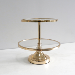 ZK230152 personnalisé 3 niveaux métal verre mariage Dessert fruits Snack Cupcake gâteau marbre élégant Dessert support pour thé - Product Image 6