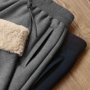 Wholesale Women <strong>Men</strong> Winter Sherpa <strong>Fleece</strong> <strong>Joggers</strong> Women <strong>Jogger</strong> Sweatpants <strong>Men</strong> Custom logo Elastic Waist Warm <strong>Joggers</strong> - Product Image 2
