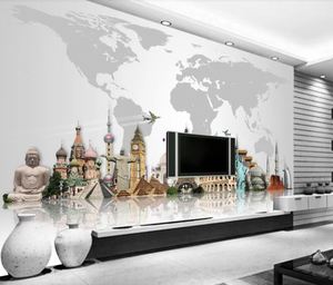 Mur de fond de cartes du monde, modulaire, entièrement personnalisé, pour l'intérieur, - Product Image 3