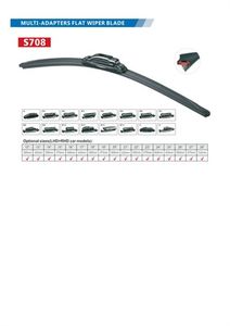 Lame d'essuie-glace plate multi-adaptateur pour <span class=keywords><strong>pare</strong></span>-<span class=keywords><strong>brise</strong></span> de voiture, style universel, pour nettoyage à l'eau, vente en gros - Product Image 5