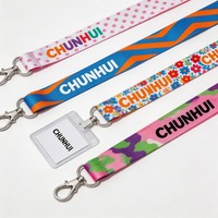 CH Wholesale Sublimation Printing Polyester Lanyards With Logo Custom Certification Keychain OEM ODM ECO Promotion Event Gifts