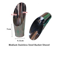 Acier inoxydable Jardin Bonsaï Sol Seau Pelle Main Métal Sol Scooper Succulent Plantation Rempotage Terre Scoop