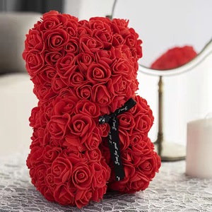 Vendita calda all'ingrosso PE schiuma <span class=keywords><strong>di</strong></span> sapone <span class=keywords><strong>orsacchiotto</strong></span> <span class=keywords><strong>Rose</strong></span> orso fiore rosa sapone fiore per san valentino - Product Image 2