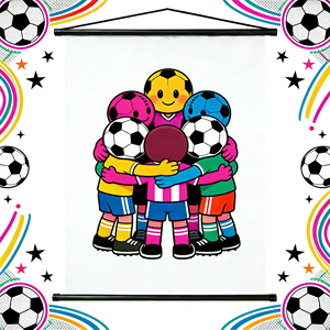 Bandera de Pared Personalizada al Por Mayor a Precio de Fábrica, Bandera Colgante de Tela Colorida para Reuniones de Aficionados al Fútbol - Product Image 1