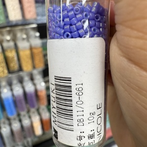 10 grammes de <span class=keywords><strong>perles</strong></span> de verre <span class=keywords><strong>Miyuki</strong></span> Delica japonaises originales, couleurs assorties, taille <span class=keywords><strong>11</strong></span>/<span class=keywords><strong>0</strong></span>, pour la fabrication artisanale de bracelets, colliers et boucles d'oreilles - Product Image 6