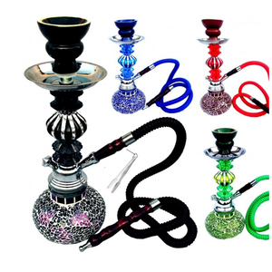 Venta Directa de Fábrica, Cachimba Pequeña de Mosaico de 12 Pulgadas con Estuche, <span class=keywords><strong>Comprar</strong></span> Cachimba Shisha Verde - Product Image 2