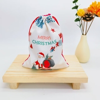 Sac de rangement de cadeaux de Noël en polyester écologique personnalisé avec impression durable et design de mode pour offrir des cadeaux