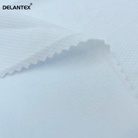 Delantex Sublimation Tissu 180gsm Blanc Évacuation De La Peau Tricot Poly Oeil D'oiseau Maille Tissu Fournisseur Échantillon Gratuit