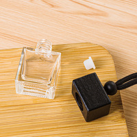 Flacon vide de 10 ml pour diffuseur de parfum suspendu pour voiture avec bouchon en bois noir