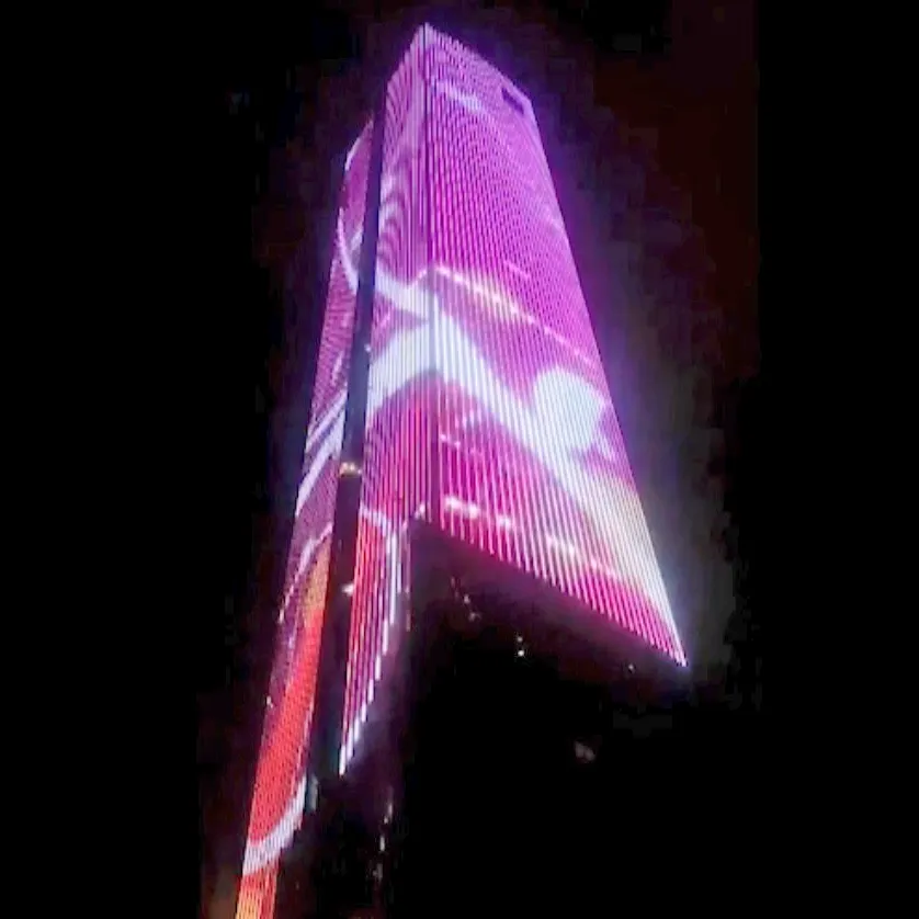 DC24V 14W IP 67 LED Pixel linear light tower illuminazione per edifici hotel media facciata pixel illuminazione RGB wall washer