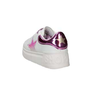 Baskets Shop Art Donna Bianco Blanc Talon 4 cm Taille 36 37 38 39 40 41 Chaussures Tendance en Toile - Product Image 6