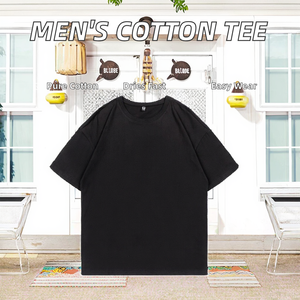 T-shirt décontracté pour homme de haute qualité, 100% coton, col rond, tricoté, 180 grammes, manches courtes, personnalisable - Product Image 2