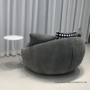 Chaise pivotante simple personnalisée italienne Chaise pivotante ronde <span class=keywords><strong>design</strong></span> moderne et minimaliste en forme de coquille d'oeuf Canapé inclinable avec <span class=keywords><strong>plateau</strong></span> <span class=keywords><strong>Table</strong></span> <span class=keywords><strong>basse</strong></span> - Product Image 4