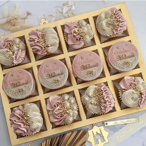 Caja de Regalo para Pastel de Mousse de 2/4/6/12 Porciones, Caja para Cupcakes Blanca con Ventana Transparente para Empacar Chocolate - Product Image 2