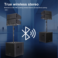 Système de sonorisation en ligne LAP615TD3-4.6K Accuracy Pro Audio, système de sonorisation en ligne en bois, enceintes actives professionnelles en ligne