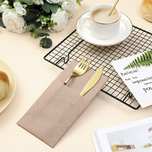 กระดาษเช็ดปากแบบมีสีอัดอากาศผ้าเช็ดปากรับประทานอาหารแบบกำหนดเอง - Product Image 3