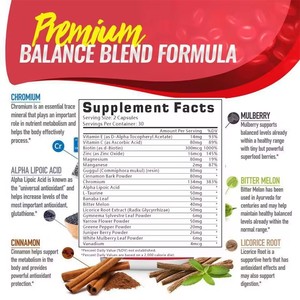 Kan Şekeri Kompleksi Takviyesi Tarçın, Acı Kavun, Krom, Dut, Alfa Lipoik Asit ile Sağlıklı Kan Şekeri Seviyelerini Destekler - Product Image 5