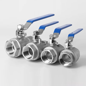 Válvula de bola roscada de acero inoxidable personalizada de alta calidad Válvulas manuales de control de fluido de puerto completo Válvula de tubería de agua de 2 piezas - Product Image 2