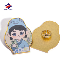 Broche magnétique personnalisée avec logo, fabrication professionnelle depuis 20 ans, badge d'anniversaire, badge en métal avec impression UV, Longzhiyu