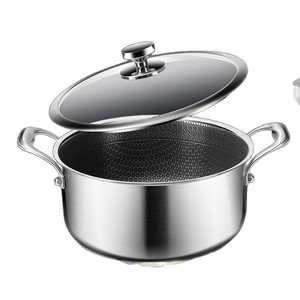 316 Stainless Steel Honeycomb Soup Pot Non-Stick For Frying And Boiling Household Induction Gas Stove Use - Product Image 2