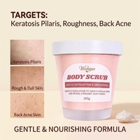 Gommage corporel Wishgan, texture crème glacée, exfoliant doux, nourrissant, nettoyage en profondeur pour une peau radieuse et lisse