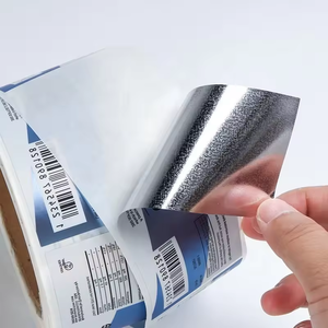 Tùy chỉnh in ấn Glossy Bạc Pet dính nhãn sang trọng không thấm nước Vinyl lá sticker cho y tế - Product Image 1