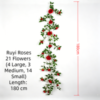 Großhandel Trendige 2026 Realistische Ruyi Rosen Seidenblumensträuße für Weihnachten Neujahr Boutique Hotel Restaurant Innendekoration