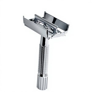 Canfill Kaili Butterfly Safety <b>Razor</b> Stainless Steel Underarm Use Single Blade Shaving <b>Set</b> Silver - Product Image 3