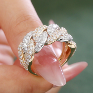 Anillos de joyería fina de oro macizo de 18k y 14k con diamantes DEF de laboratorio, joyería personalizada, joyería de oro macizo, regalo de aniversario para mujeres. - Product Image 1