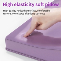 Repose-main professionnel imperméable en cuir PU rectangulaire facile à nettoyer pour manucure et nail art en salon de beauté