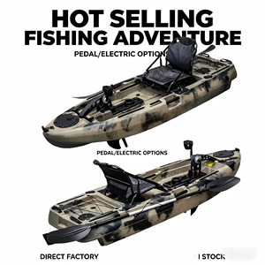 Kayak <span class=keywords><strong>de</strong></span> <span class=keywords><strong>pêche</strong></span> sectionnel 2026 <span class=keywords><strong>de</strong></span> 2,75 m pour 1 personne, en HDPE haute résistance, <span class=keywords><strong>avec</strong></span> propulsion à pédales détachable, idéal pour la <span class=keywords><strong>pêche</strong></span> en rivière - Product Image 2