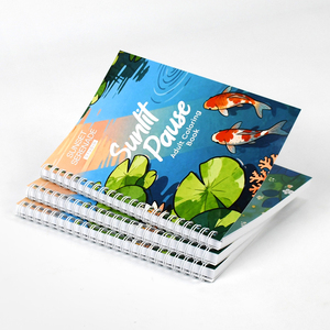 Livre de <span class=keywords><strong>coloriage</strong></span> pour adultes et enfants avec logo personnalisé, reliure spirale, papier artistique, couverture souple, plastification, impression offset - Product Image 4