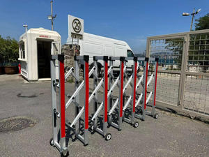 Modern <b>Retractable</b> Manual Road Barrier Expanding Aluminum Alloy Portable Barrier Courtyard Warehouse Hotel Industrial Hospital - Product Image 3