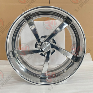 <span class=keywords><strong>Ruedas</strong></span> Personalizadas <span class=keywords><strong>de</strong></span> Aluminio 6061-T6 Monobloque <span class=keywords><strong>de</strong></span> 2 Piezas, 26 y 24 Pulgadas, Diseño Cóncavo, Forjadas para Camiones, 5x114.3, 5x120, 5x127, Color Cromo - Product Image 4