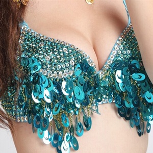 Top de <span class=keywords><strong>danse</strong></span> orientale Bestdance avec paillettes tribales, strass, perles et sequins pour rave, <span class=keywords><strong>cabaret</strong></span> et soirée - Product Image 5