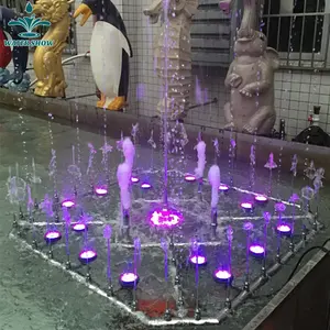 Fontaine d'eau de jardin colorée au design moderne Fontaine musicale dansante en acier inoxydable pour l'aménagement paysager ornemental - Product Image 2