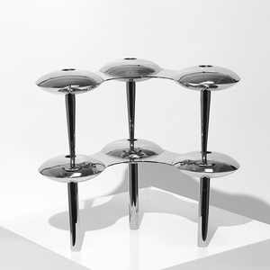 Ornements créatifs empilables en acier inoxydable en forme de nuages abstraits pour décoration de bureau et d'hôtel - Product Image 4