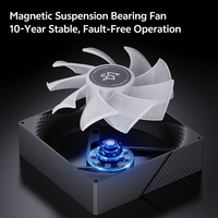 Enfriador de CPU Snowman ARGB con Iluminación RGB Direccionable, 4 Tubos de Calor, Ventilador PWM de 100 mm, Sincronización con la Placa Base para PC Gaming Intel y AMD