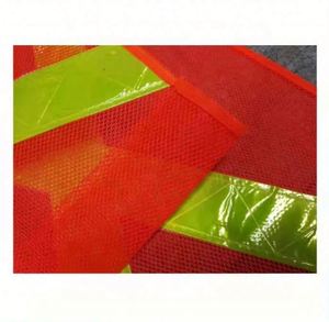 Bandera de Seguridad Vial de PVC para Exteriores, Color Naranja, con Cinta Reflectante y Asta de Fibra de Vidrio, Gran Venta - Product Image 1
